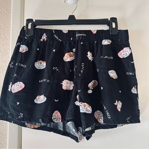 Joyspun Sleep Shorts /Small, /Black with Dog Prints